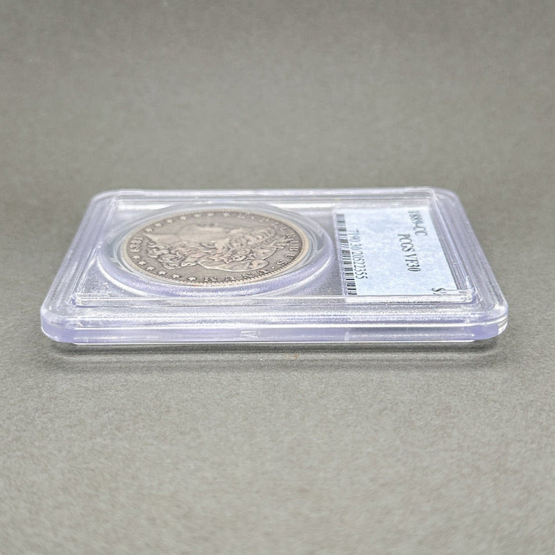 Estate 0.900 Fine Silver $1 Morgan Dollar 1889-CC PCGS VF30 - Walter Bauman Jewelers