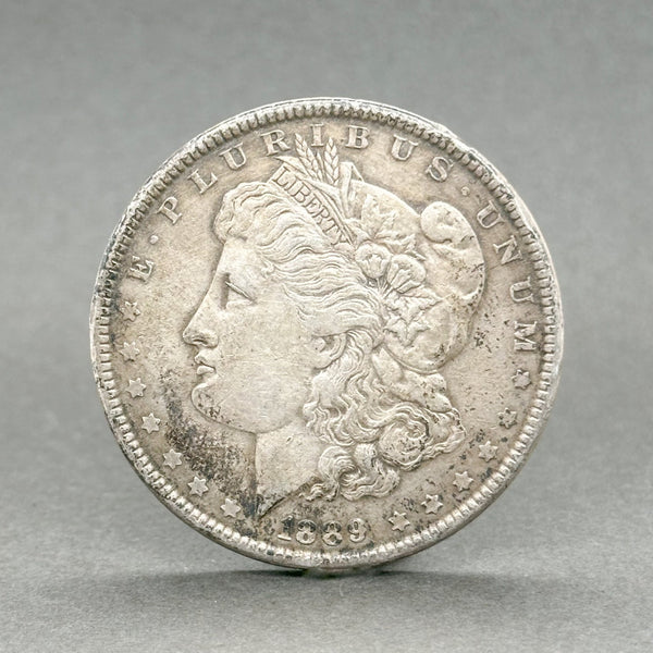 Estate 0.900 Fine Silver 1889 $1 Morgan Dollar Coin a - Walter Bauman Jewelers