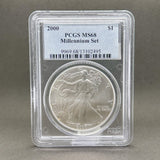 Estate 0.999 Fine Silver 2000 American Eagle $1 PCGS MS68 Dollar Coin - Walter Bauman Jewelers