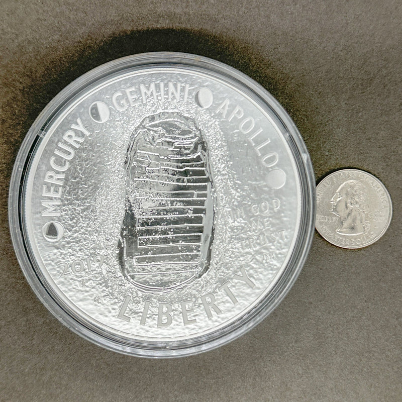 Estate 0.999 Fine Silver 2019 Apollo 5 oz Dollar Coin A - Walter Bauman Jewelers