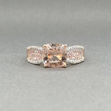 Estate 10K R Gold 2.87ct Morganite & 0.15ctw Light Pink & H - I/SI1 - 2 Diamond Ring - Walter Bauman Jewelers