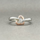 Estate 10K TT Gold 0.03ct H-I/SI2 Diamond Heart Ring - Walter Bauman Jewelers