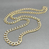 Estate 10K TT Gold 6.44mm 24” Curb Link Chain - Walter Bauman Jewelers