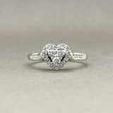 Estate 10K W Gold 0.30ctw I-J/SI1-I1 Diamond Heart Ring - Walter Bauman Jewelers