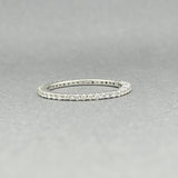 Estate 10K W Gold 0.32ctw H - I/SI1 - 2 Diamond Eternity Ring - Walter Bauman Jewelers