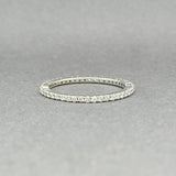 Estate 10K W Gold 0.32ctw H - I/SI1 - 2 Diamond Eternity Ring a - Walter Bauman Jewelers