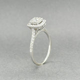 Estate 10K W Gold 0.40ctw H - I/SI1 - I1 Diamond Cluster Eng. Ring - Walter Bauman Jewelers