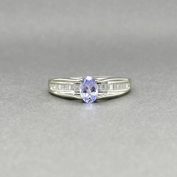 Estate 10K W Gold 0.47ct Tanzanite & 0.22ctw G - H/SI1 - I1 Diamond Ring - Walter Bauman Jewelers