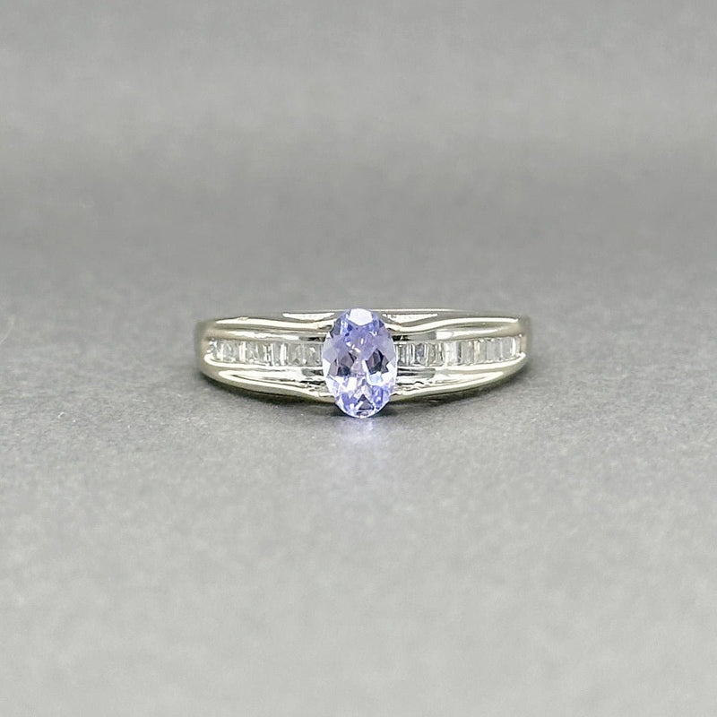 Estate 10K W Gold 0.47ct Tanzanite & 0.22ctw G - H/SI1 - I1 Diamond Ring - Walter Bauman Jewelers