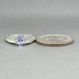 Estate 10K W Gold 0.47ct Tanzanite & 0.22ctw G - H/SI1 - I1 Diamond Ring - Walter Bauman Jewelers