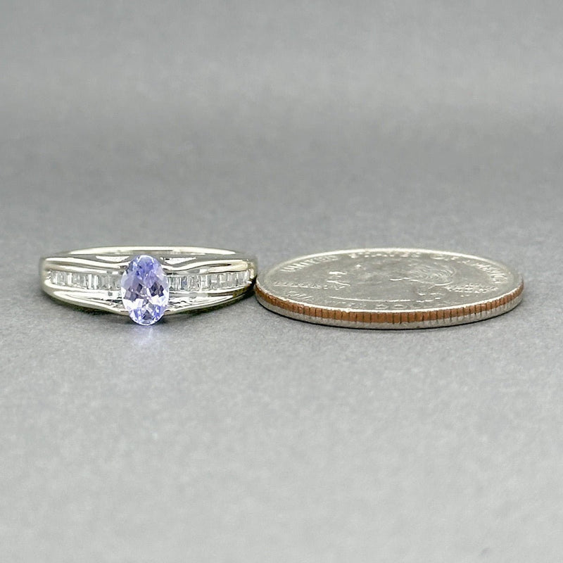 Estate 10K W Gold 0.47ct Tanzanite & 0.22ctw G - H/SI1 - I1 Diamond Ring - Walter Bauman Jewelers