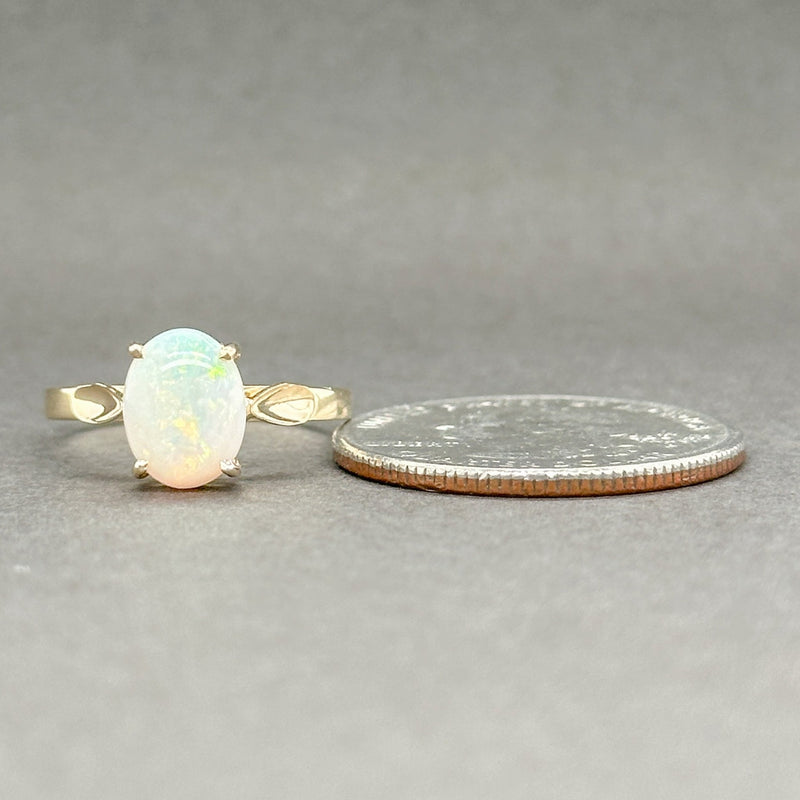 Estate 10K Y Gold 1.03ct White Opal Ring - Walter Bauman Jewelers