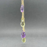 Estate 10K Y Gold 12.32ctw Purple & Green Amethyst Necklace - Walter Bauman Jewelers