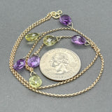 Estate 10K Y Gold 12.32ctw Purple & Green Amethyst Necklace - Walter Bauman Jewelers