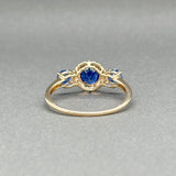 Estate 10K Y Gold 1.66ctw Kyanite & 0.02ctw H/SI1 - 2 Diamond Ring - Walter Bauman Jewelers