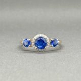 Estate 10K Y Gold 1.66ctw Kyanite & 0.02ctw H/SI1 - 2 Diamond Ring - Walter Bauman Jewelers