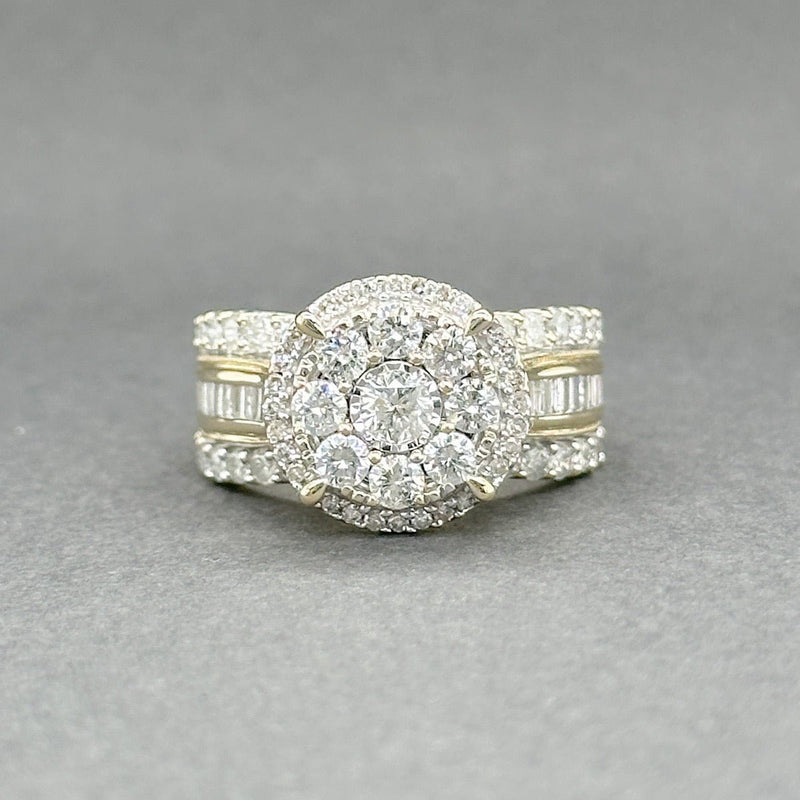 Estate 10K Y Gold 2.00ctw H - I/SI1 - I1 Diamond Cluster Cocktail Ring - Walter Bauman Jewelers