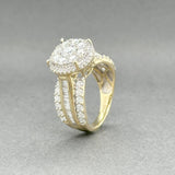 Estate 10K Y Gold 2.00ctw H - I/SI1 - I1 Diamond Cluster Cocktail Ring - Walter Bauman Jewelers