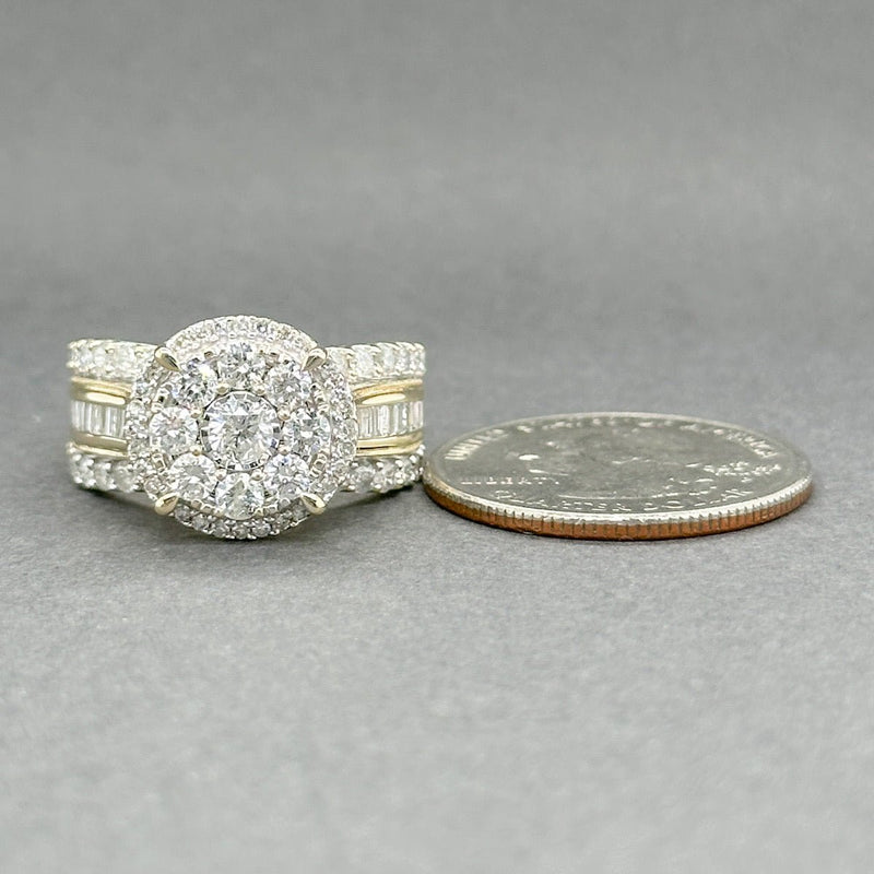 Estate 10K Y Gold 2.00ctw H - I/SI1 - I1 Diamond Cluster Cocktail Ring - Walter Bauman Jewelers