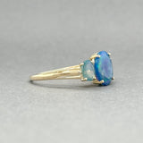 Estate 10K Y Gold 2.39ctw Blue Opal Ring - Walter Bauman Jewelers