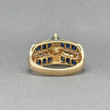 Estate 10K Y Gold 2.46ctw Sapphire & 0.13ctw H/SI2 - I1 Diamond Ring - Walter Bauman Jewelers