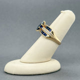 Estate 10K Y Gold 2.46ctw Sapphire & 0.13ctw H/SI2 - I1 Diamond Ring - Walter Bauman Jewelers