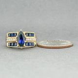 Estate 10K Y Gold 2.46ctw Sapphire & 0.13ctw H/SI2 - I1 Diamond Ring - Walter Bauman Jewelers