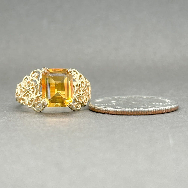 Estate 10K Y Gold 2.71ct Citrine Cocktail Ring - Walter Bauman Jewelers