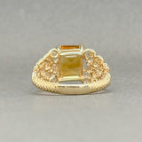 Estate 10K Y Gold 2.71ct Citrine Cocktail Ring - Walter Bauman Jewelers