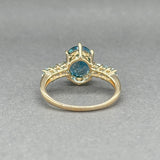 Estate 10K Y Gold 3.31ctw Blue Topaz Ring - Walter Bauman Jewelers