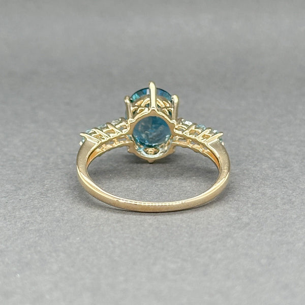 Estate 10K Y Gold 3.31ctw Blue Topaz Ring - Walter Bauman Jewelers