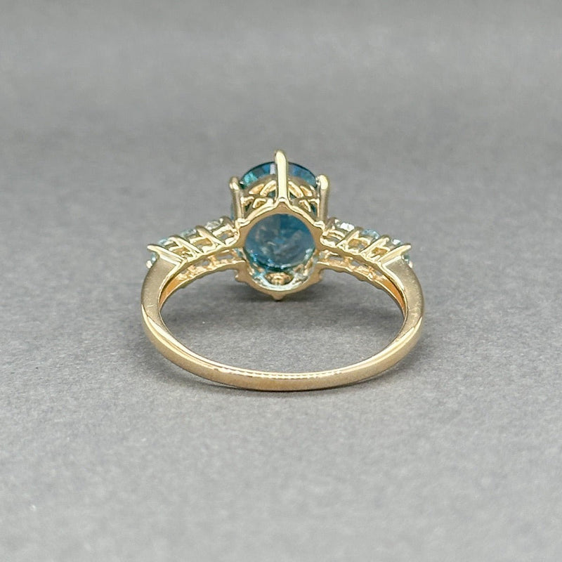 Estate 10K Y Gold 3.31ctw Blue Topaz Ring - Walter Bauman Jewelers