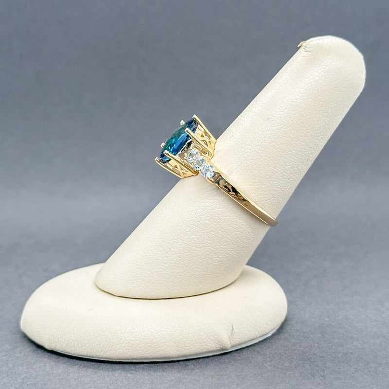 Estate 10K Y Gold 3.31ctw Blue Topaz Ring - Walter Bauman Jewelers