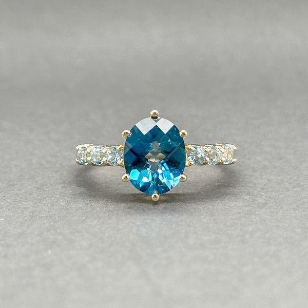 Estate 10K Y Gold 3.31ctw Blue Topaz Ring - Walter Bauman Jewelers