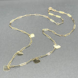 Estate 10K Y Gold 5 Heart Paperclip Chain Necklace - Walter Bauman Jewelers