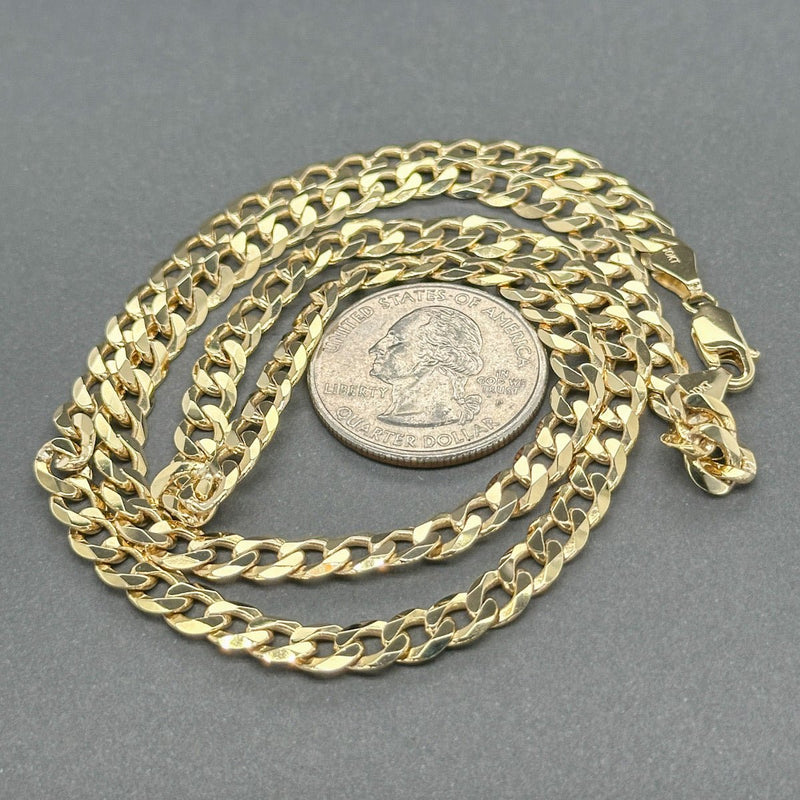 Estate 10K Y Gold 5.4mm 22” Curb Link Chain - Walter Bauman Jewelers