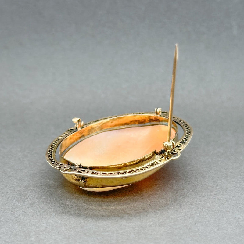 Estate 10K Y Gold 54mm Cameo Pin - Walter Bauman Jewelers