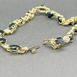 Estate 10K Y Gold 9.10ctw Sapphire & 0.05ctw H - I/SI2 - I1 Diamond Bracelet - Walter Bauman Jewelers