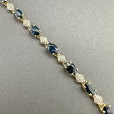 Estate 10K Y Gold 9.10ctw Sapphire & 0.05ctw H - I/SI2 - I1 Diamond Bracelet - Walter Bauman Jewelers