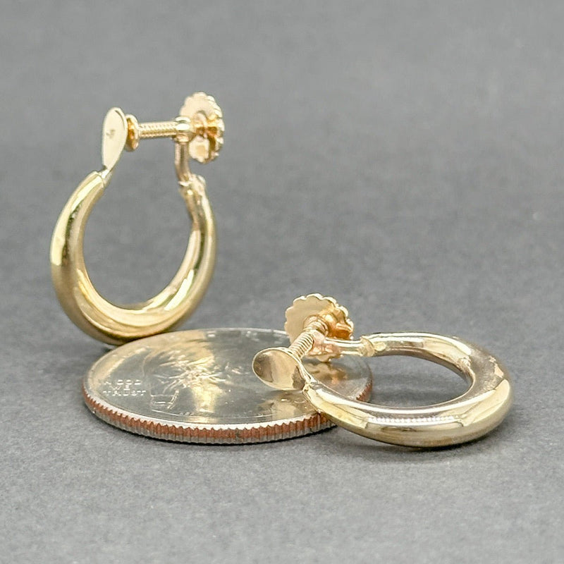 Estate 10K Y Gold Non - Pierced Hoop Earrings - Walter Bauman Jewelers