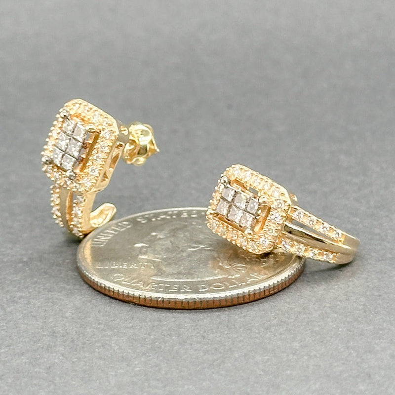 Estate 14K R Gold 0.36ctw Fancy Brown & H - I/SI1 - 2 Diamond Earrings - Walter Bauman Jewelers