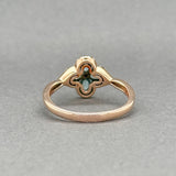 Estate 14K R Gold 0.44ctw Aquamarine & 0.09ctw H - I/SI1 - 2 Diamond Ring - Walter Bauman Jewelers