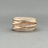 Estate 14K R Gold 0.45ctw H/SI2 - I1 Diamond Crossover Ring - Walter Bauman Jewelers