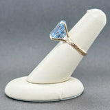 Estate 14K R Gold 15.66ct Lab-Created Blue Spinel Cocktail Ring - Walter Bauman Jewelers