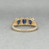 Estate 14K R Gold 1.75ctw Sapphire 3 Stone Ring - Walter Bauman Jewelers