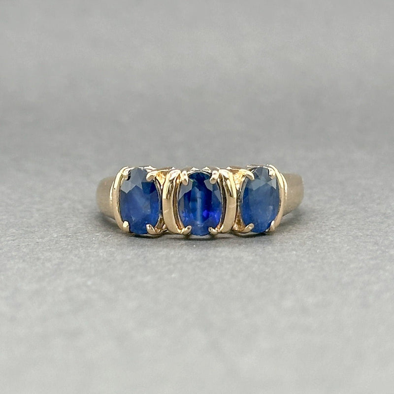 Estate 14K R Gold 1.75ctw Sapphire 3 Stone Ring - Walter Bauman Jewelers