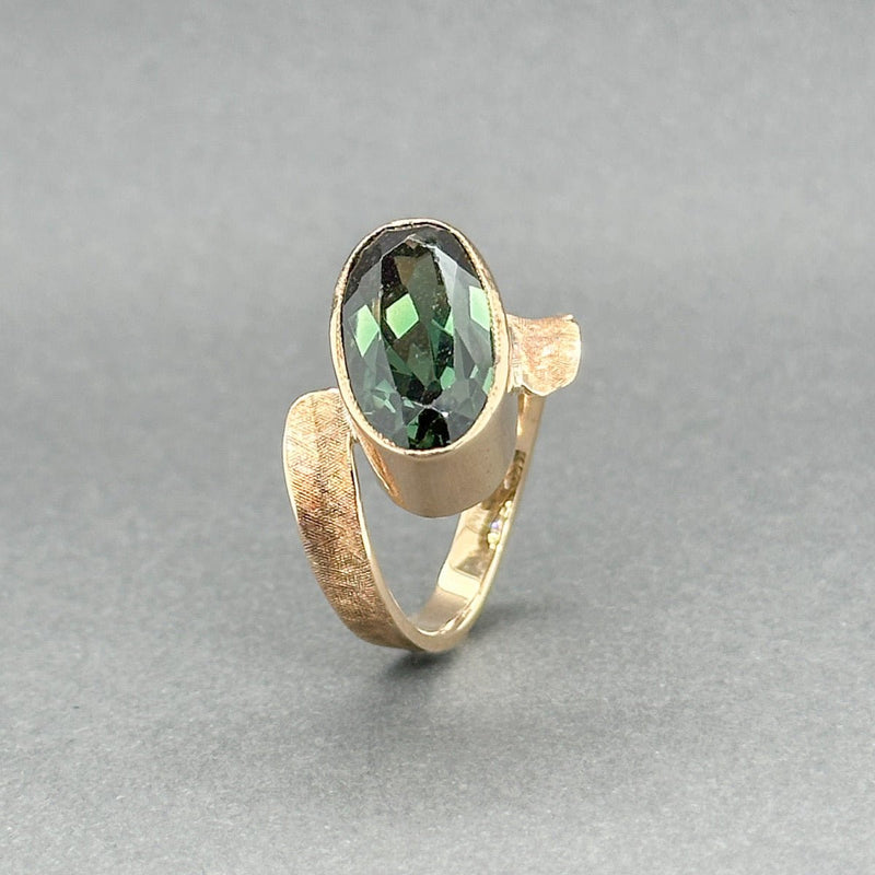 Helenite Rings Estate 14K R Gold 4.46ct Lab - Created Helenite Cocktail Ring - Walter ...