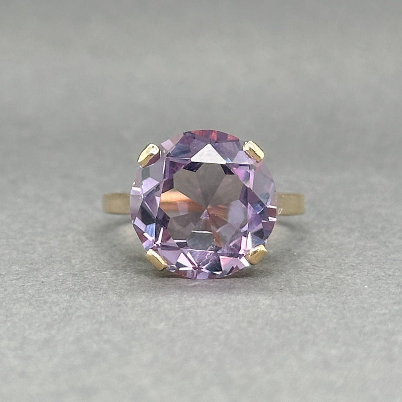 Estate 14K R Gold 8.27ct Lab - Created Alexandrite Cocktail Ring - Walter Bauman Jewelers