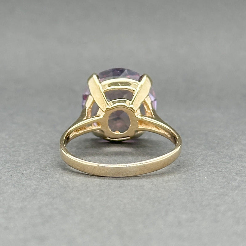 Estate 14K R Gold 8.27ct Lab - Created Alexandrite Cocktail Ring - Walter Bauman Jewelers