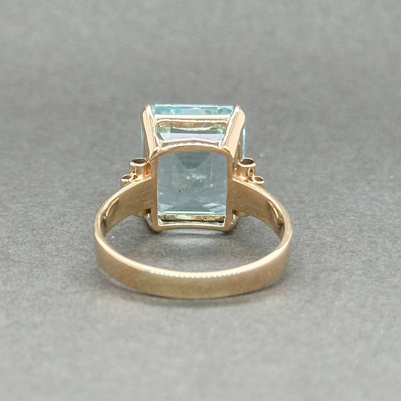 Estate 14K R Gold 8.99ct Aquamarine Cocktail Ring - Walter Bauman Jewelers
